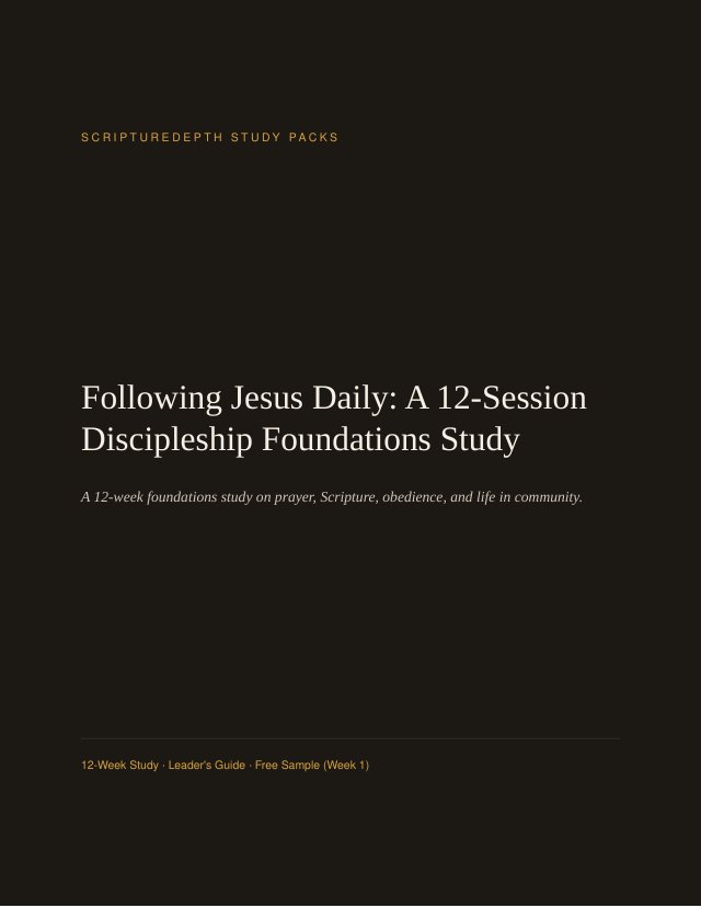 Following Jesus Daily: A 12-Session Discipleship Foundations Study, cover page