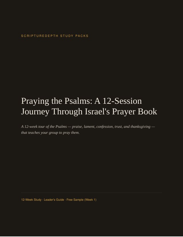 Praying the Psalms: A 12-Session Journey Through Israel's Prayer Book, cover page